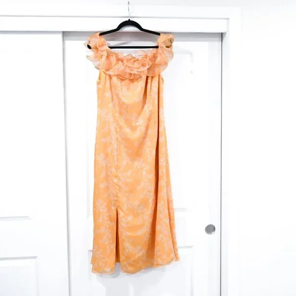keepsake embrace midi dress Keepsake Size XL Embrace Midi Yellow Off the Shoulder Dress